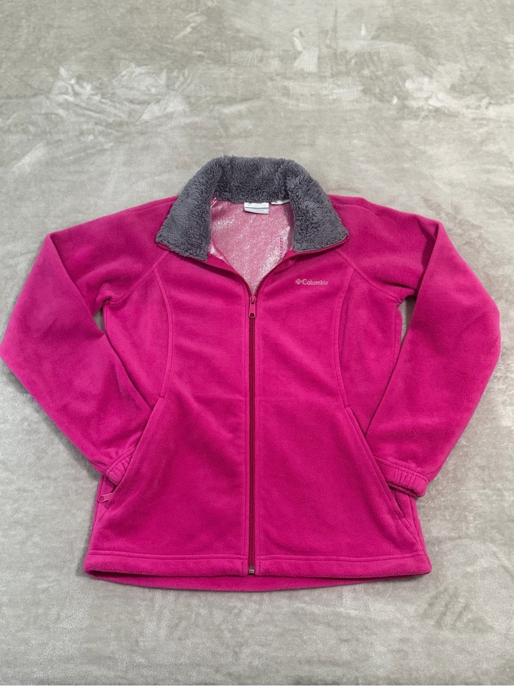 Columbia Pink Omni-Heat Thermal Comfort Full Zip Fleece Jacket Size XS